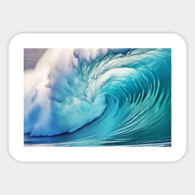 Curly Wave Ocean Force Nature Seascape Sticker by Cubebox